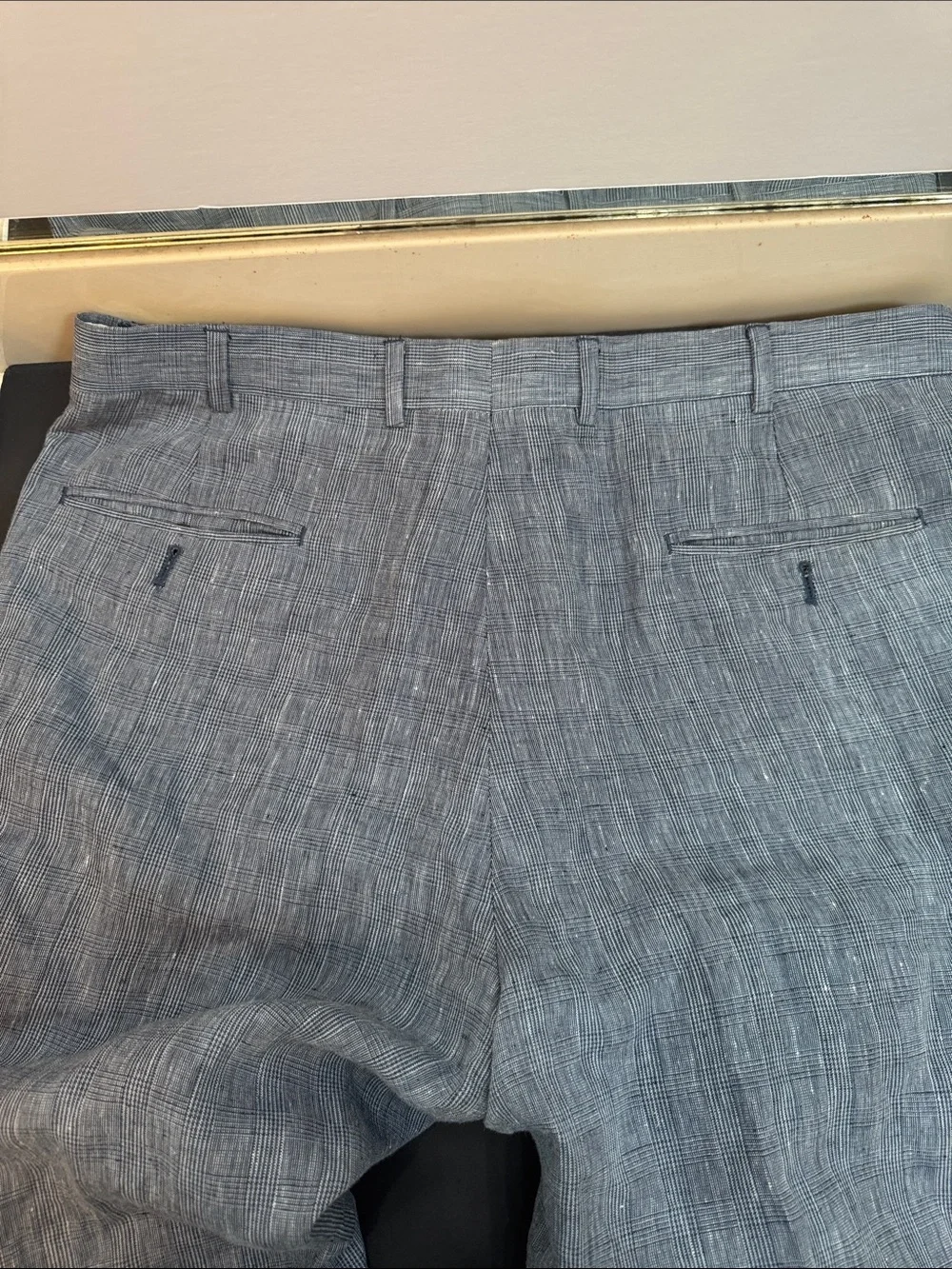 Brooks Brothers Light Gray Textured Men's Dress Pants